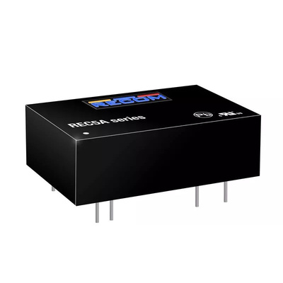 Recom REC5A DC-DC Converter, 5V dc/ 1A Output, 4.5 → 9 V dc Input, 5W, Through Hole, +100°C Max Temp -40°C Min