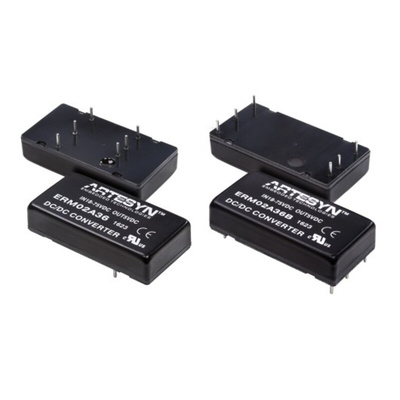 Artesyn ERM DC-DC Converter, 12V dc/ 830mA Output, 40 → 160 V dc Input, 10W, Through Hole, +85°C Max Temp -40°C