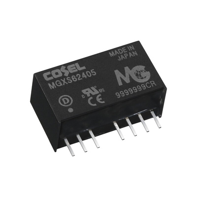 Cosel MGXS6 DC-DC Converter, 12V dc/ 500mA Output, 6 → 60 V dc Input, 6W, Through Hole, +85°C Max Temp -40°C Min