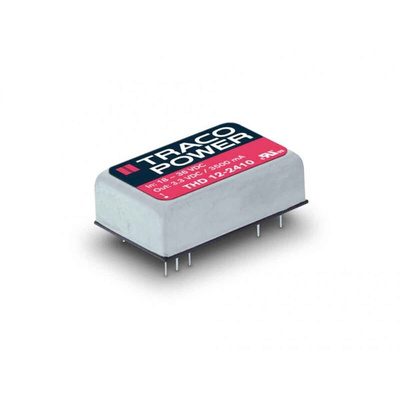 TRACOPOWER THD 12 DC-DC Converter, 3.3V dc/ 3.5A Output, 36 → 75 V dc Input, 12W, Through Hole, +85°C Max Temp