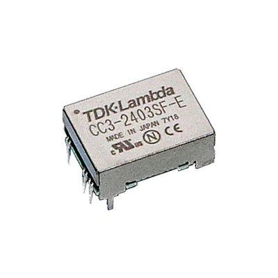 TDK-Lambda CC-E DC-DC Converter, 12V dc/ 0.125A Output, 4.5, 9 V dc Input, 3W, Through Hole, +85°C Max Temp -40°C Min