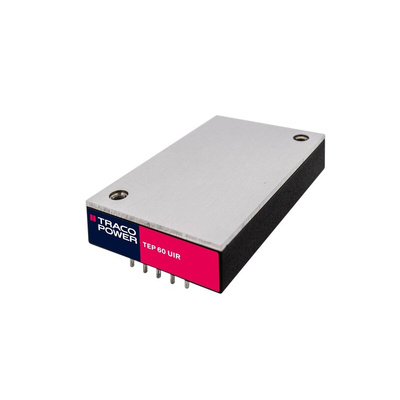 TRACOPOWER TEP 60UIR DC-DC Converter, 12V dc/ 5A Output, 9 → 75 V dc Input, 60W, Through Hole, +85°C Max Temp