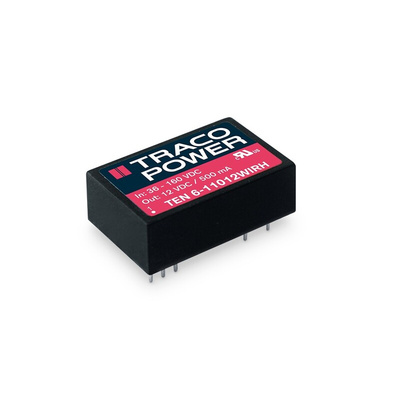 TRACOPOWER TEN 6WIRH Isolated DC-DC Converter, 12V dc/, 36 → 160 V dc Input, 6W, PCB Mount