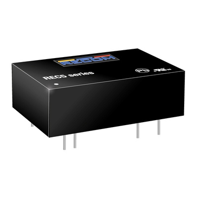 Recom REC5 DC-DC Converter, 5V dc/ 1A Output, 9 → 18 V dc Input, 5W, Through Hole, +75°C Max Temp -25°C Min Temp