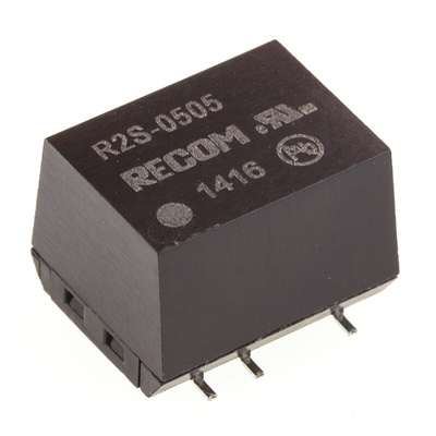 Recom R2S DC-DC Converter, 5V dc/ 400mA Output, 4.5 → 5.5 V dc Input, 2W, Surface Mount, +100°C Max Temp -40°C