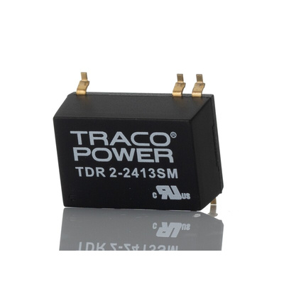 TRACOPOWER TDR 2SM DC-DC Converter, 15V dc/ 134mA Output, 18 → 36 V dc Input, 2W, Surface Mount, +85°C Max Temp