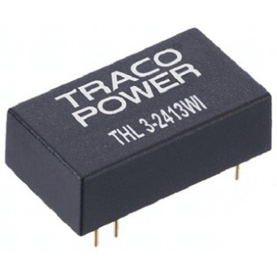 TRACOPOWER THL 3WI DC-DC Converter, ±5V dc/ ±300mA Output, 18 → 75 V dc Input, 3W, Through Hole, +85°C Max Temp