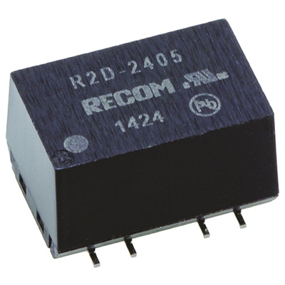 Recom R2D DC-DC Converter, ±5V dc/ ±200mA Output, 21.6 → 26.4 V dc Input, 2W, Surface Mount, +100°C Max Temp