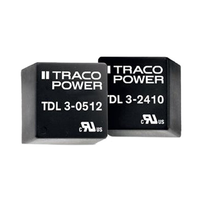 TRACOPOWER TDL 3 DC-DC Converter, ±15V dc/ ±100mA Output, 18 → 36 V dc Input, 3W, Through Hole, +80°C Max Temp