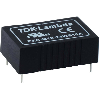 TDK-Lambda PXC-M06W DC-DC Converter, 15V dc/ 400mA Output, 9 → 36 V dc Input, 6W, PCB Mount, +88°C Max Temp
