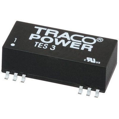 TRACOPOWER TES 3 DC-DC Converter, ±12V dc/ ±125mA Output, 18 → 36 V dc Input, 3W, Surface Mount, +85°C Max Temp