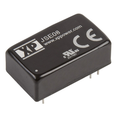 XP Power JSE08 DC-DC Converter, 3.3V dc/ 1.6A Output, 9 → 18 V dc Input, 8W, Through Hole, +105°C Max Temp -40°C