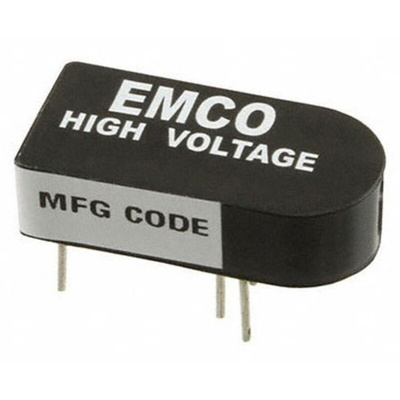 XP Power AH DC-DC Converter, 500V dc/ 3mA Output, 0 → 12 V dc Input, 1.5W, Through Hole, +75°C Max Temp -25°C