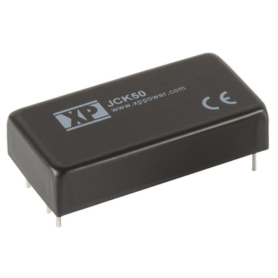 XP Power JCK50 DC-DC Converter, 15V dc/ 3.33A Output, 9 → 18 V dc Input, 50W, Through Hole, +95°C Max Temp -40°C