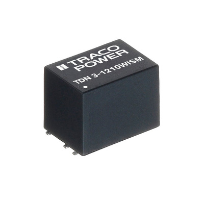 TRACOPOWER TDN 3WISM DC-DC Converter, 5V dc/ 600mA Output, 18 → 75 V dc Input, 3W, Surface Mount, +70°C Max Temp