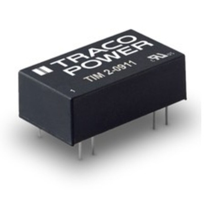TRACOPOWER TIM 2 DC-DC Converter, 5V dc/ 400mA Output, 9 → 18 V dc Input, 2W, Through Hole, +105°C Max Temp