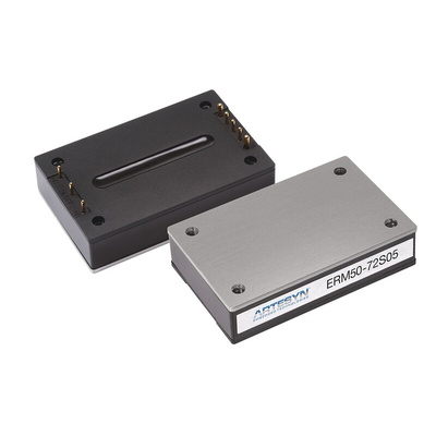 Artesyn Embedded Technologies ERM50 DC-DC Converter, 5V dc/ 10A Output, 43 → 101 V dc Input, 50W, Through Hole,