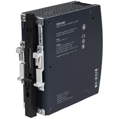 PULS CD DC-DC Converter, 48V dc/ 5A Output, 36 → 60 V dc Input, 240W, DIN Rail Mount, +70°C Max Temp -25°C Min