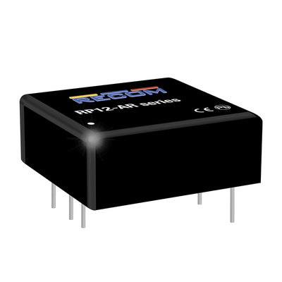 Recom RP12-AR DC-DC Converter, 12V dc/ 1A Output, 36 → 185 V dc Input, 12W, Through Hole, +100°C Max Temp -40°C