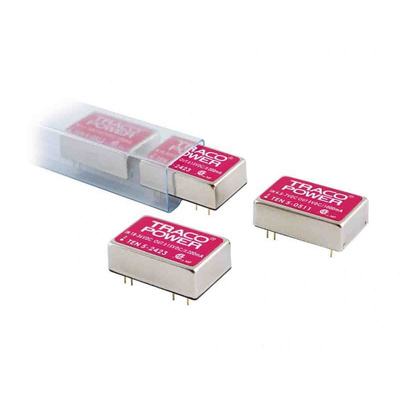 TRACOPOWER TEN 5 DC-DC Converter, ±12V dc/ 250mA Output, 4.5 → 7 V dc Input, 6W, Through Hole, +85°C Max Temp