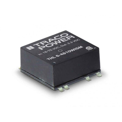 TRACOPOWER THL 6WISM DC-DC Converter, 12V dc/, 18 → 75 V dc Input, 6W, Through Hole