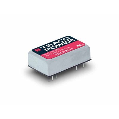 TRACOPOWER TEN 8 DC-DC Converter, ±12V dc/ 335mA Output, 36 → 75 V dc Input, 8W, Through Hole, +85°C Max Temp