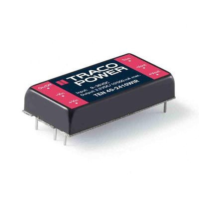 TRACOPOWER TEN 40WIR DC-DC Converter, ±24V dc/ 833A Output, 9 → 36 V dc Input, 40W, Through Hole, +85°C Max Temp