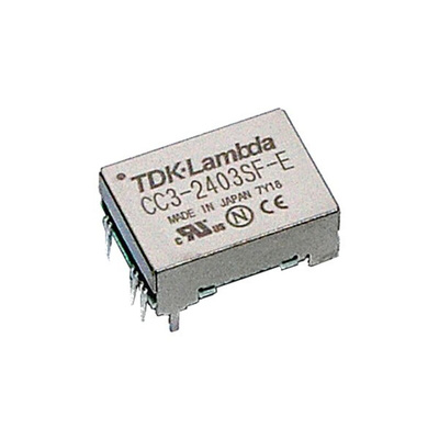 TDK-Lambda CC-E DC-DC Converter, 3.3V dc/ 0.8A Output, 4.5, 9 V dc Input, 3W, Through Hole, +85°C Max Temp -40°C Min