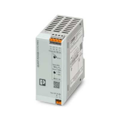 Phoenix Contact QUINT POWER DC-DC Converter, 48V dc/, 24 → 48 V dc Input, DIN Rail Mount