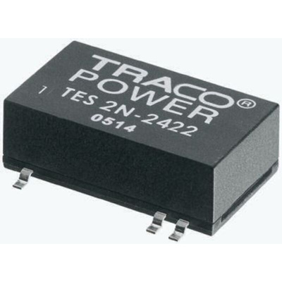 TRACOPOWER TES 2N DC-DC Converter, ±12V dc/ ±85mA Output, 4.5 → 9 V dc Input, 2W, Surface Mount, +85°C Max Temp