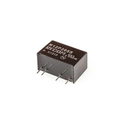 Recom DC-DC Converter, 5V dc/ 400mA Output, 10.8 → 13.2 V dc Input, 2W, Through Hole, +85°C Max Temp -40°C Min