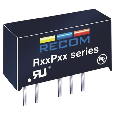 Recom R24P DC-DC Converter, 12V dc/ 84mA Output, 21.6 → 26.4 V dc Input, 1W, Through Hole, +90°C Max Temp -40°C