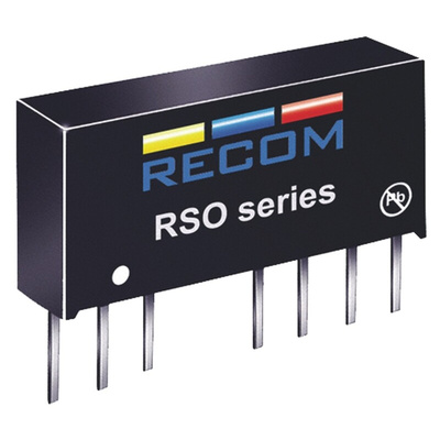 Recom RSO DC-DC Converter, ±12V dc/ ±42mA Output, 9 → 36 V dc Input, 1W, Through Hole, +85°C Max Temp -40°C Min