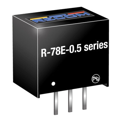 Recom Switching Regulator, Through Hole, 15V dc Output Voltage, 18 → 28V dc Input Voltage, 500mA Output Current,