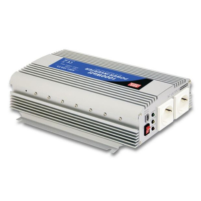 MEAN WELL Modified Sine Wave 1000W Power Inverter, 12V dc Input, 230V ac Output