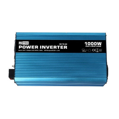RS PRO Pure Sine Wave 1000W Power Inverter, 24V Input, 230V Output