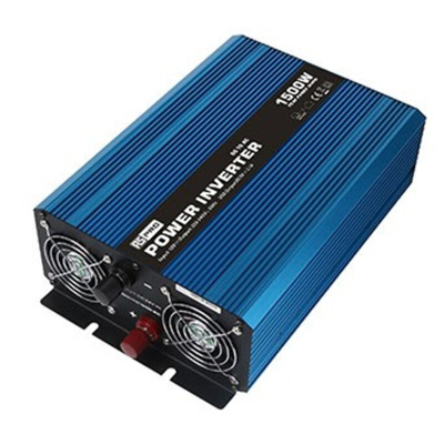 RS PRO Pure Sine Wave 1500W Power Inverter, 12V Input, 230V Output