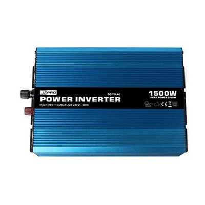 RS PRO Pure Sine Wave 1500W Power Inverter, 48V Input, 230V Output
