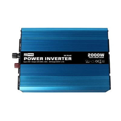 RS PRO Pure Sine Wave 2000W Power Inverter, 24V Input, 230V Output