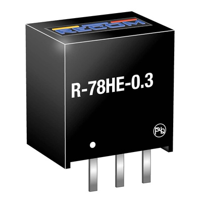 Recom Switching Regulator, PCB Mount, 5V dc Output Voltage, 6.5 → 72V dc Input Voltage, 300mA Output Current, 1