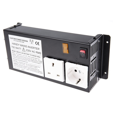 Custom Power Design Quasi Sine Wave 700W Power Inverter, 24V dc Input, 230V ac Output