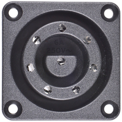 Bulgin Power Connector Panel Mount Socket, 8, Solder Termination, 6A, 250 V ac