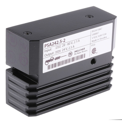 BEL POWER SOLUTIONS INC Switching Regulator, Screw Mount, 24V dc Output Voltage, 29 → 60V dc Input Voltage, 2.5A