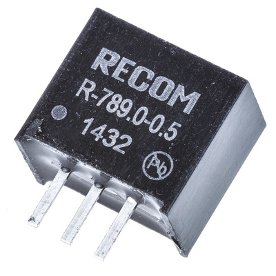 Recom Switching Regulator, Through Hole, 9V dc Output Voltage, 11 → 32V dc Input Voltage, 500mA Output Current,