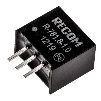 Recom Switching Regulator, Through Hole, 1.8V dc Output Voltage, 4.75 → 18V dc Input Voltage, 1A Output Current,