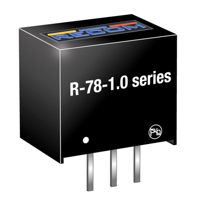 Recom Switching Regulator, Through Hole, 3.3V dc Output Voltage, 4.75 → 18V dc Input Voltage, 1A Output Current,