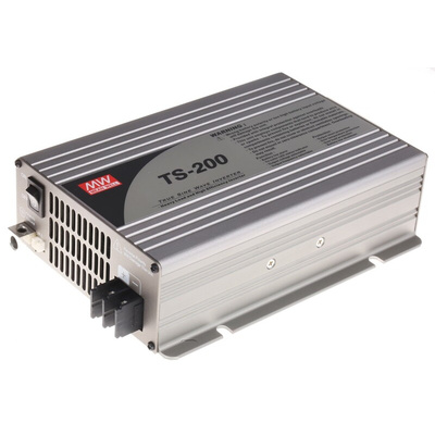 MEAN WELL Pure Sine Wave 200W Power Inverter, 21 → 30V dc Input, 230V ac Output