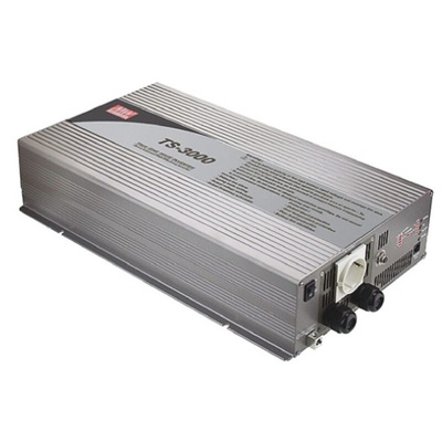 MEAN WELL Pure Sine Wave 3000W Power Inverter, 21 → 30V dc Input, 230V ac Output