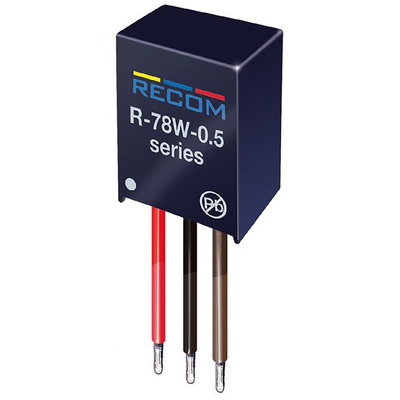 Recom Switching Regulator, Through Hole, 9V dc Output Voltage, 11 → 32V dc Input Voltage, 500mA Output Current,
