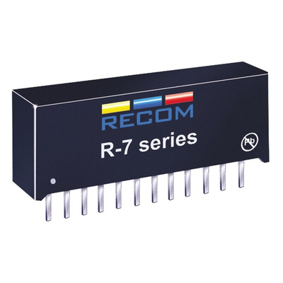 Recom Switching Regulator, Through Hole, 5 → 7.5V dc Output Voltage, 8.5 → 28V dc Input Voltage, 5.5A